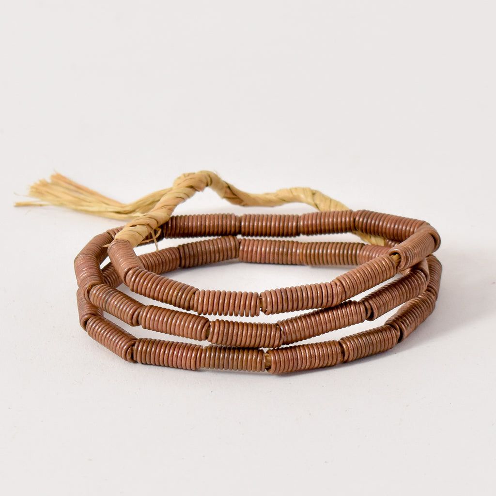 Copper Coiled Trade Beads Ethiopia