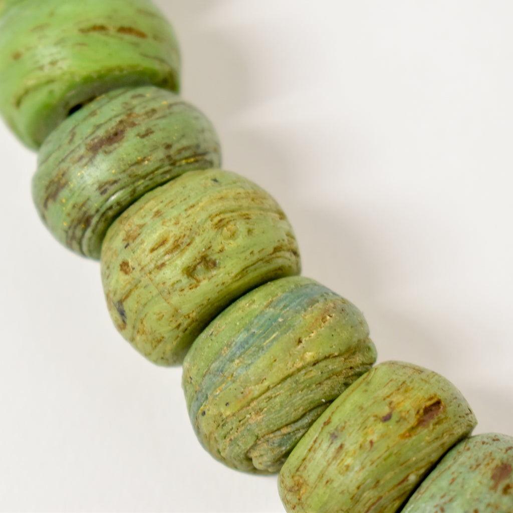 Hebron Kano Graduated Green Trade Beads