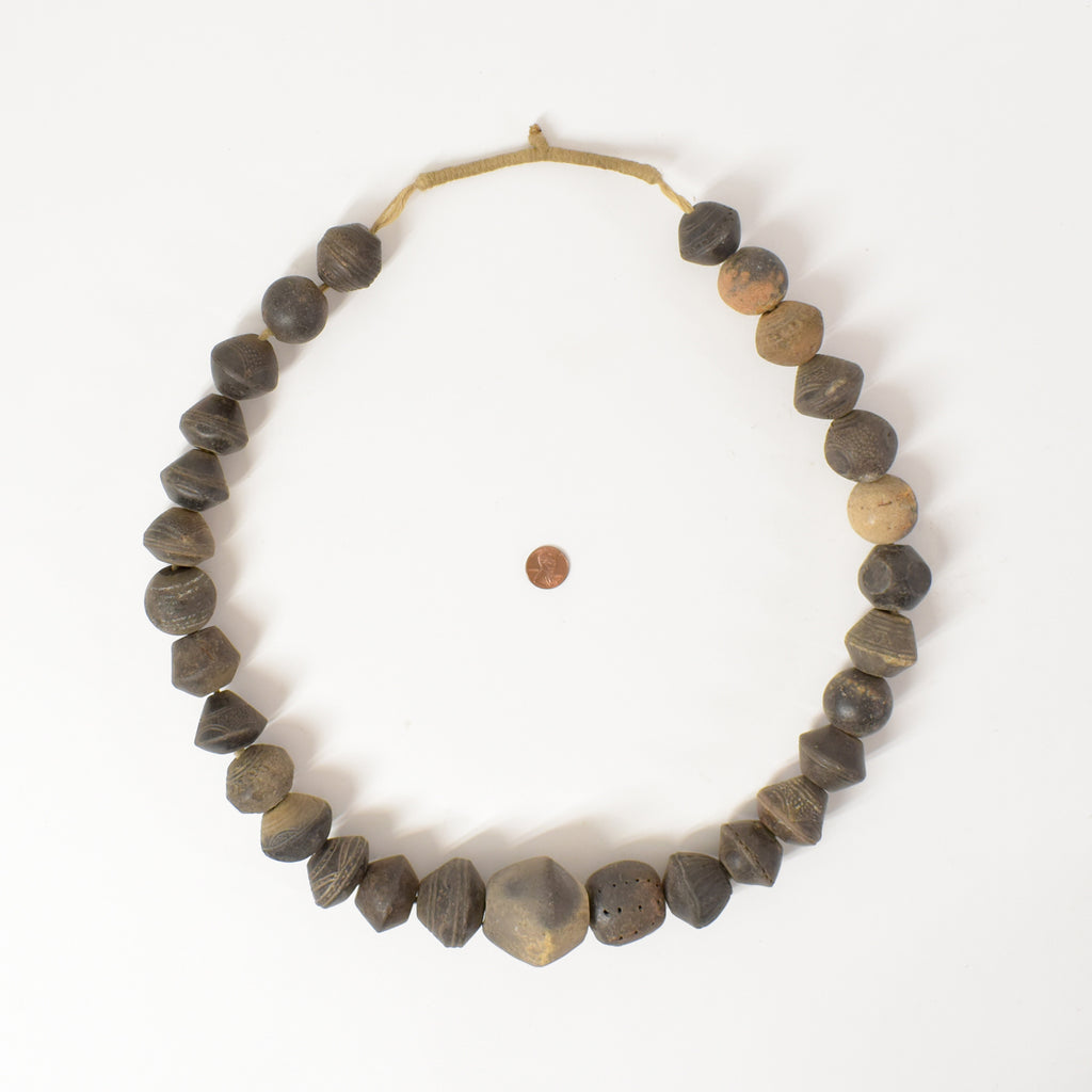 Spindle Whorl Trade Beads Mali 38 inch