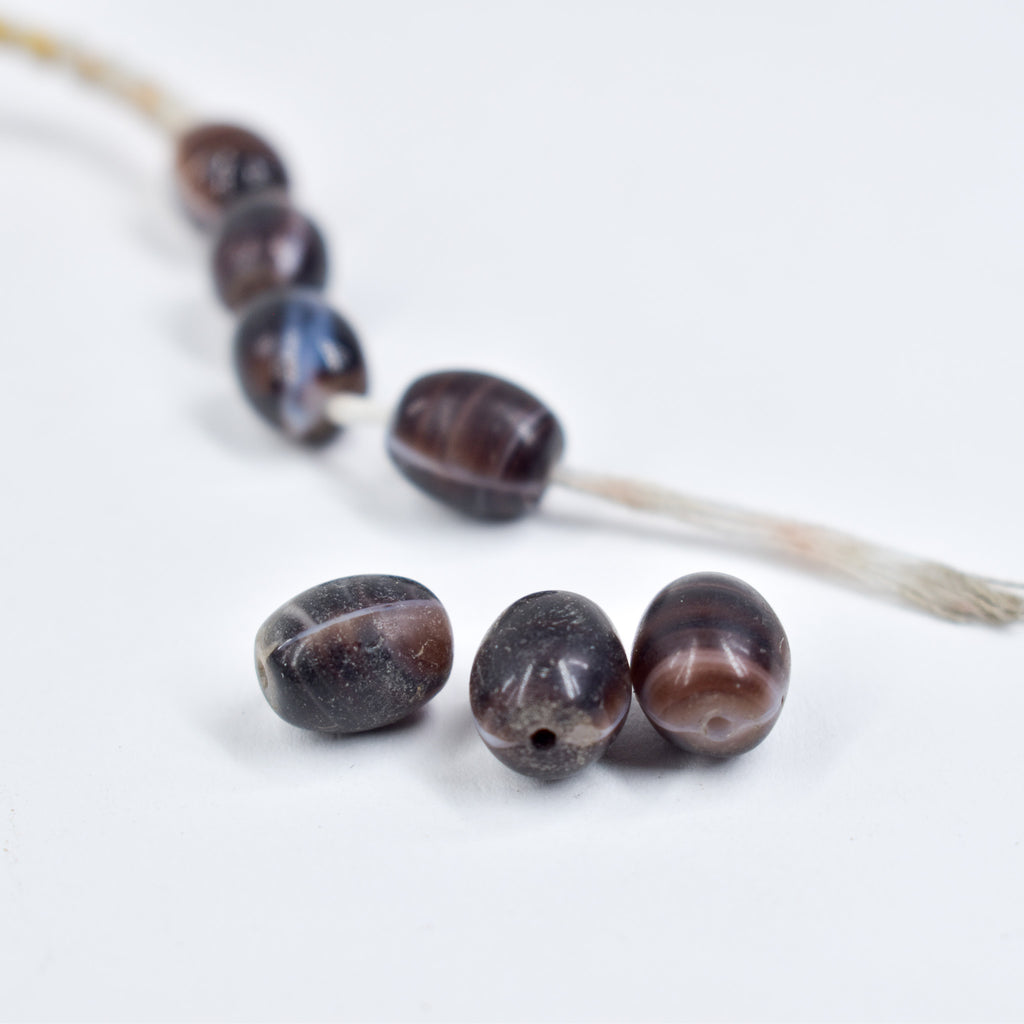 2 Strands Coffee Bean Wedding Trade Beads