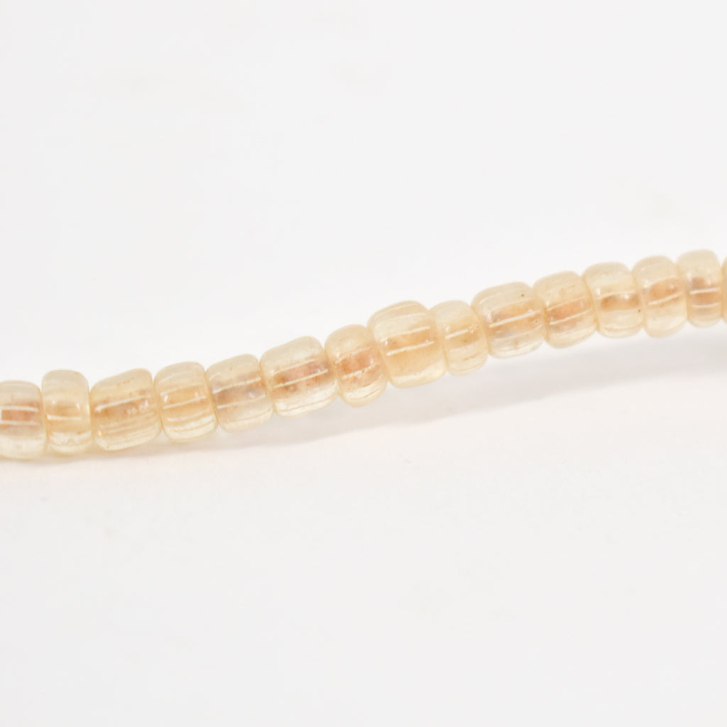 Clear Onion Skin Venetian Trade Beads 30 Inch