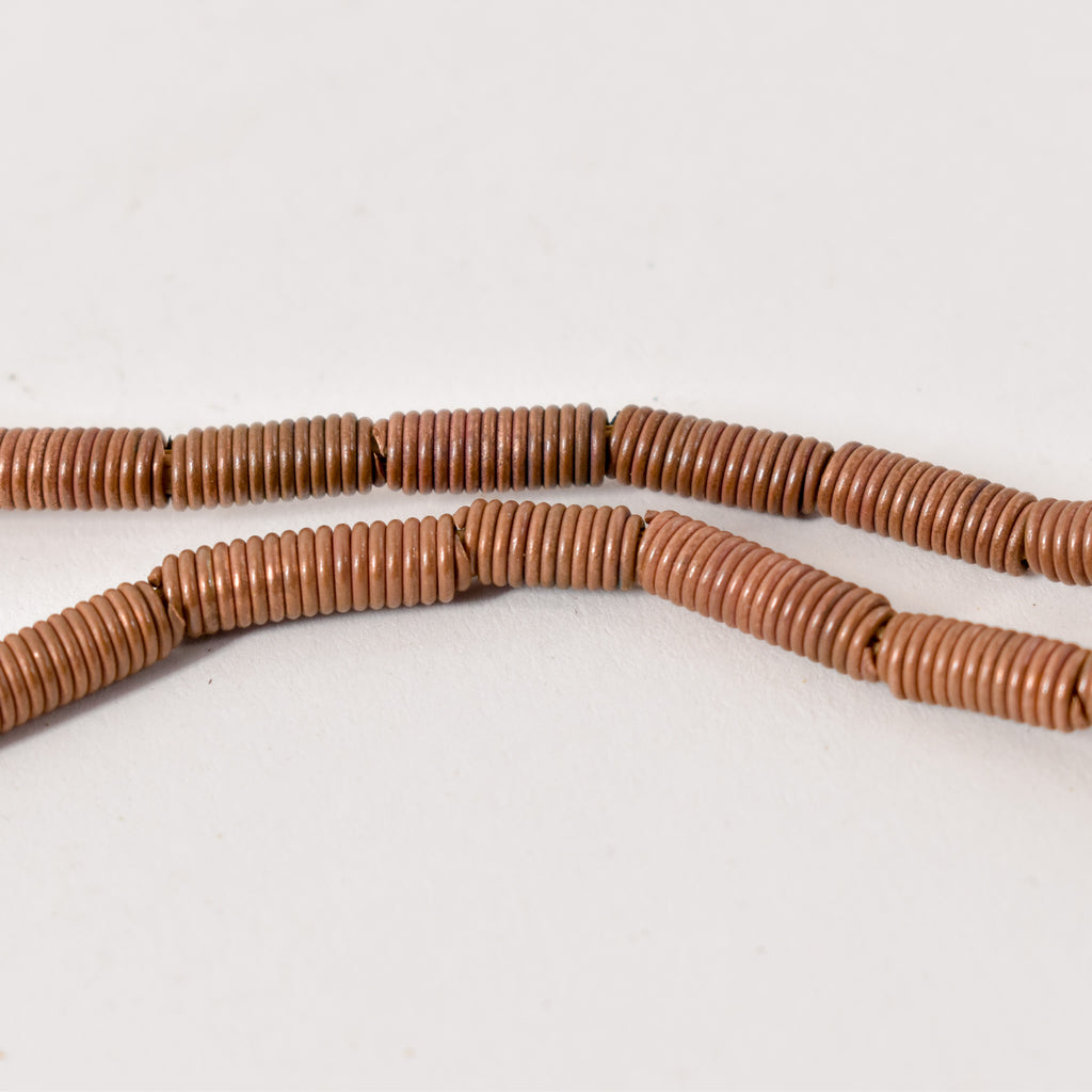 Copper Coiled Trade Beads Ethiopia