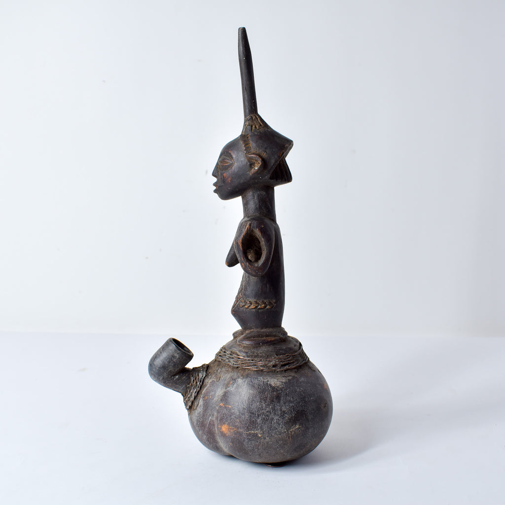 Luba Pipe with Female Figure Congo