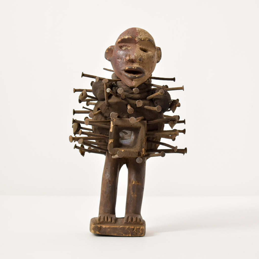 Bakongo Nkisi Power Nail Fetish Figure Congo