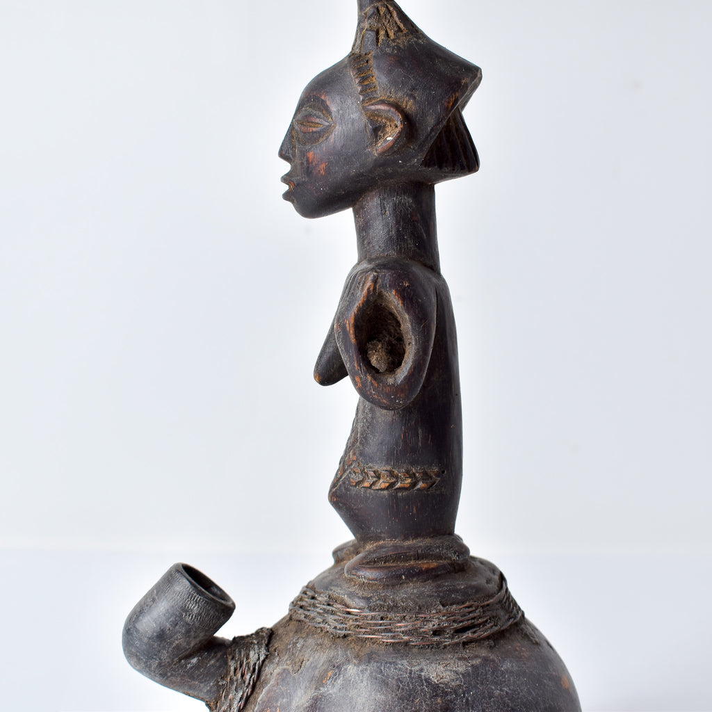 Luba Pipe with Female Figure Congo