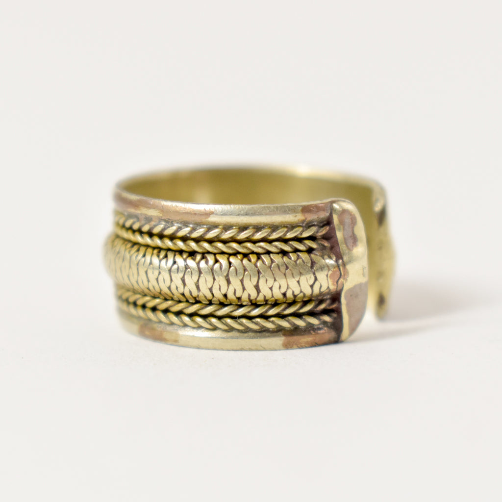 Silver Plated Braided Rope Ring Size 9.0 (Origin Unknown)