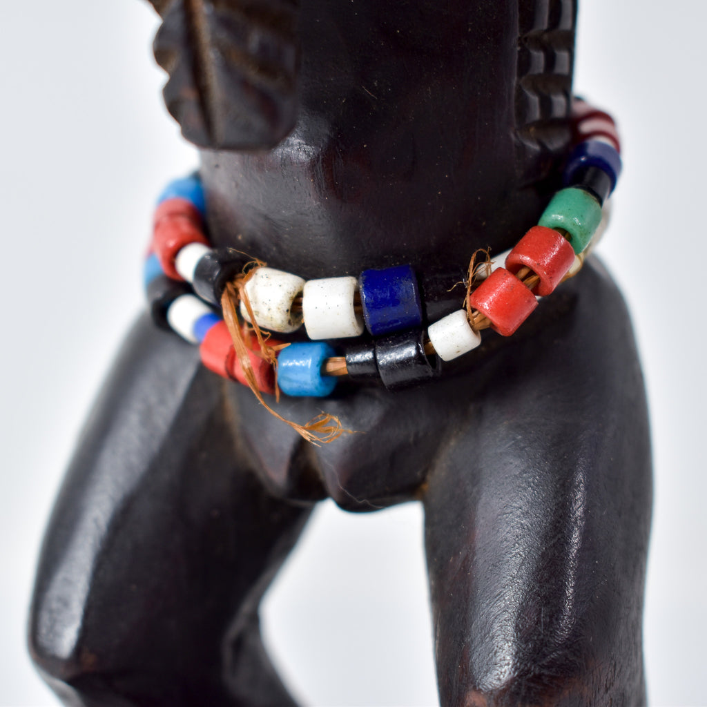 Baule Standing Bearded Female on Custom Base Côte d'Ivoire