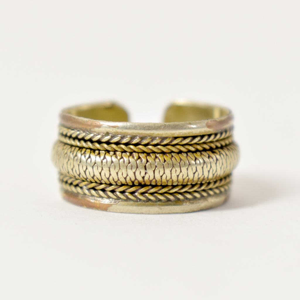 Silver Plated Braided Rope Ring Size 9.0 (Origin Unknown)