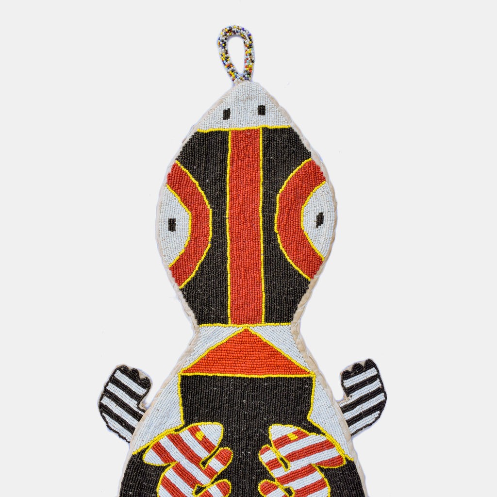 Yoruba Beaded Crocodile Diviner's Panel Nigeria