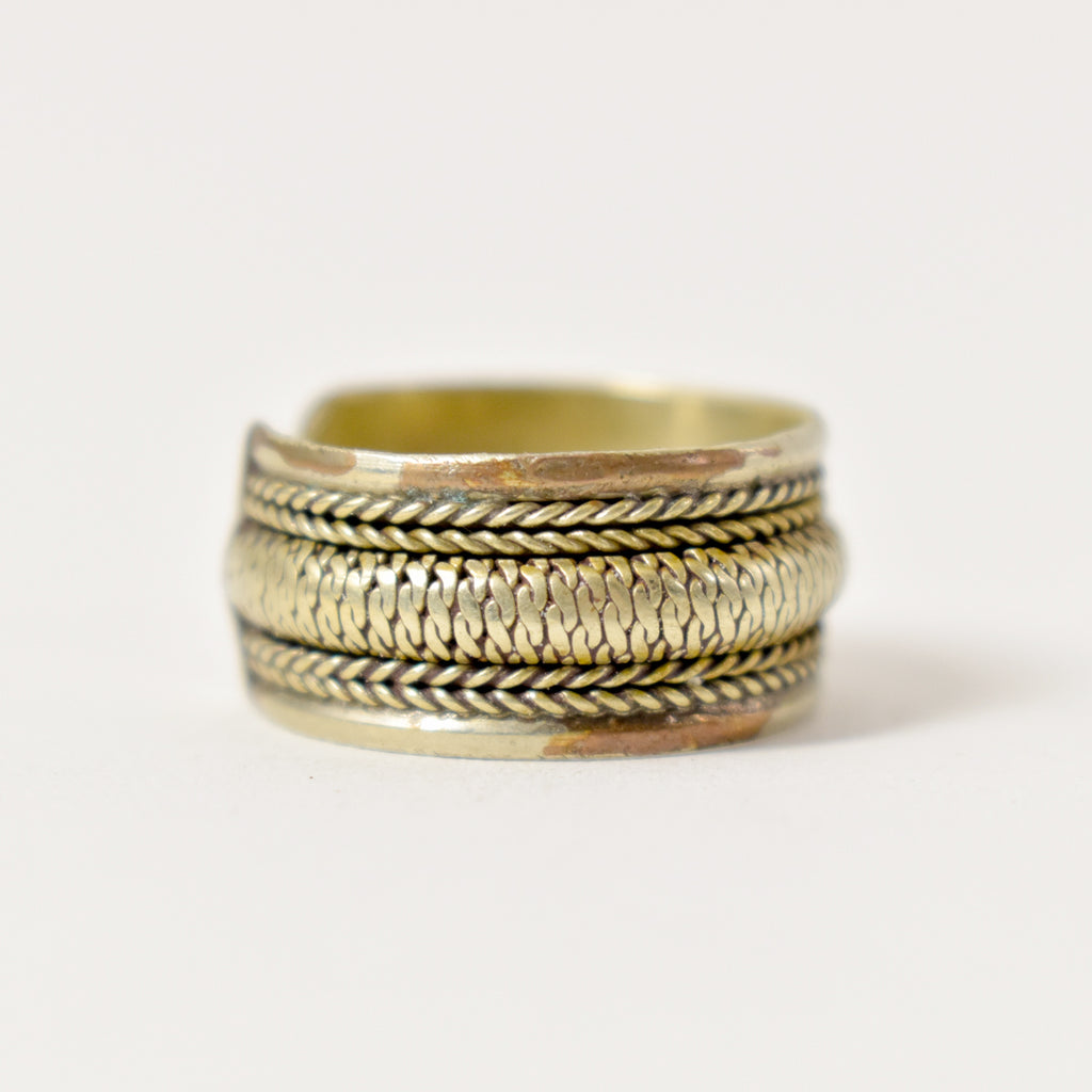 Silver Plated Braided Rope Ring Size 9.0 (Origin Unknown)