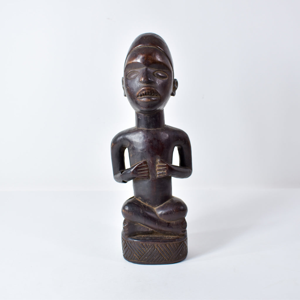 Baule Seated Wood Figure Côte d'Ivoire