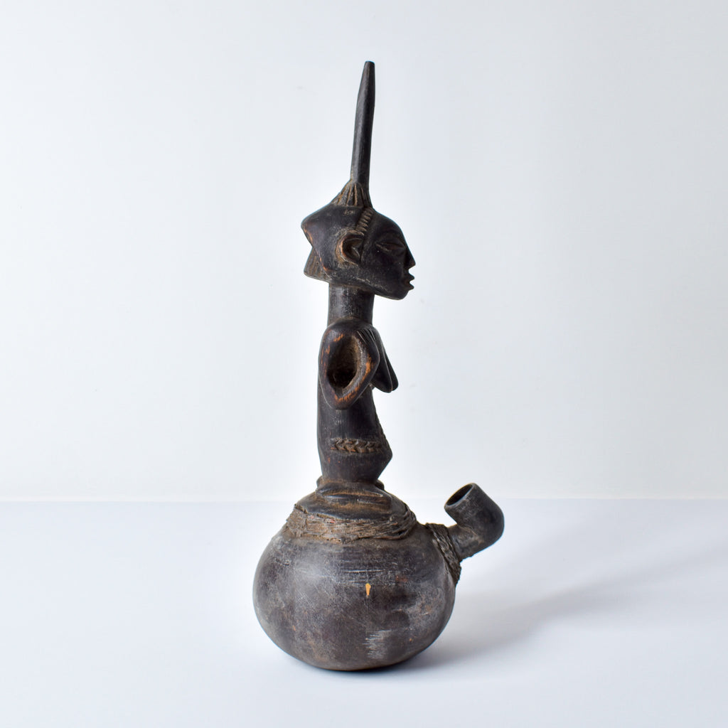 Luba Pipe with Female Figure Congo