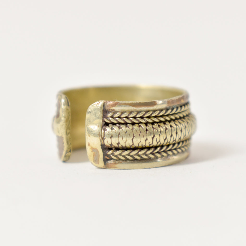 Silver Plated Braided Rope Ring Size 9.0 (Origin Unknown)