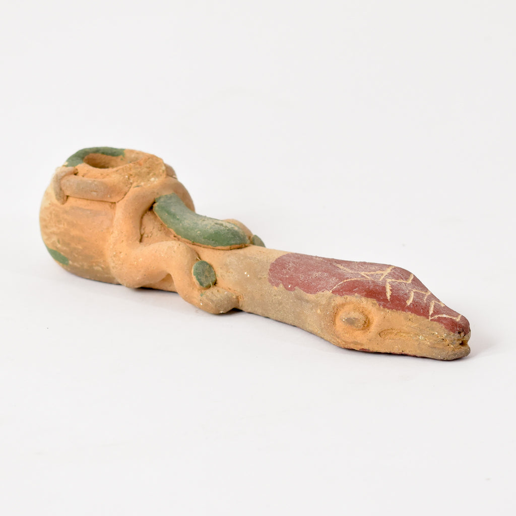 Clay Serpent Pipe Guatemala