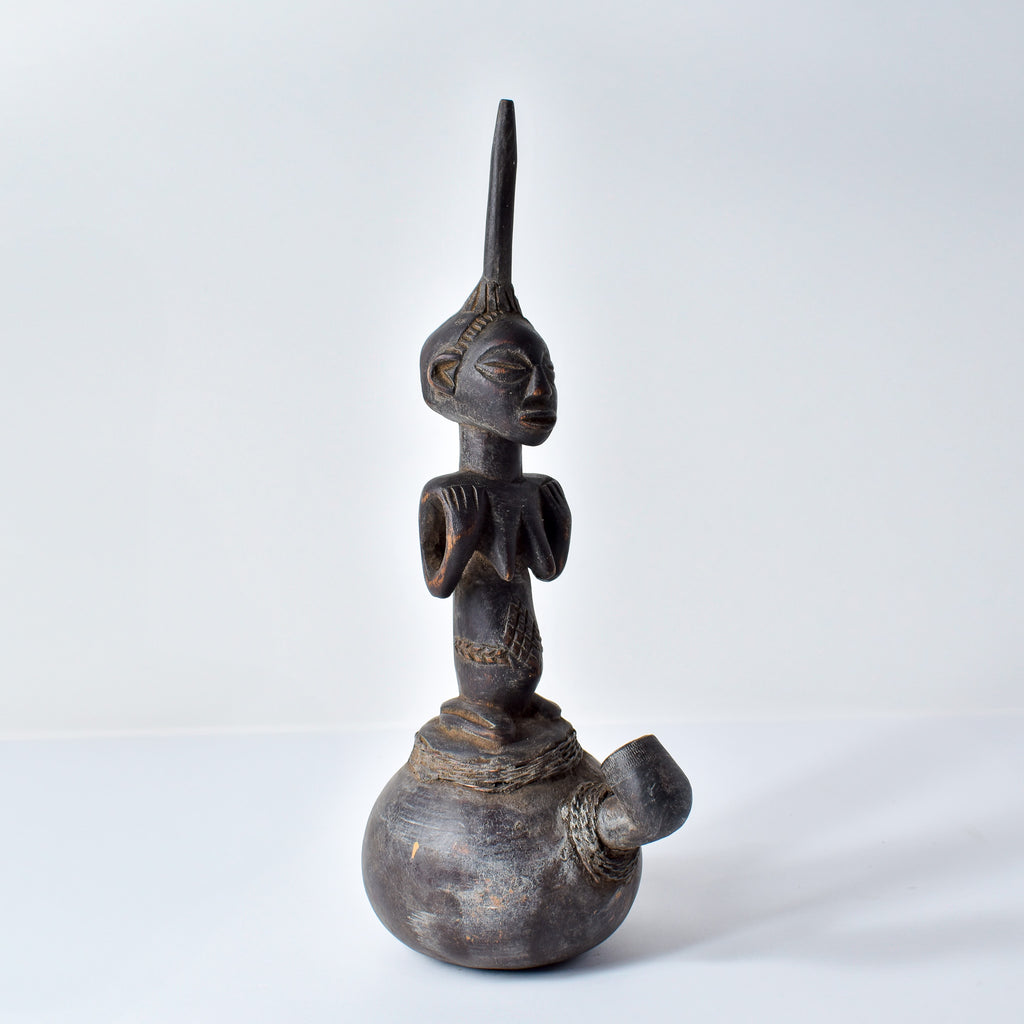 Luba Pipe with Female Figure Congo