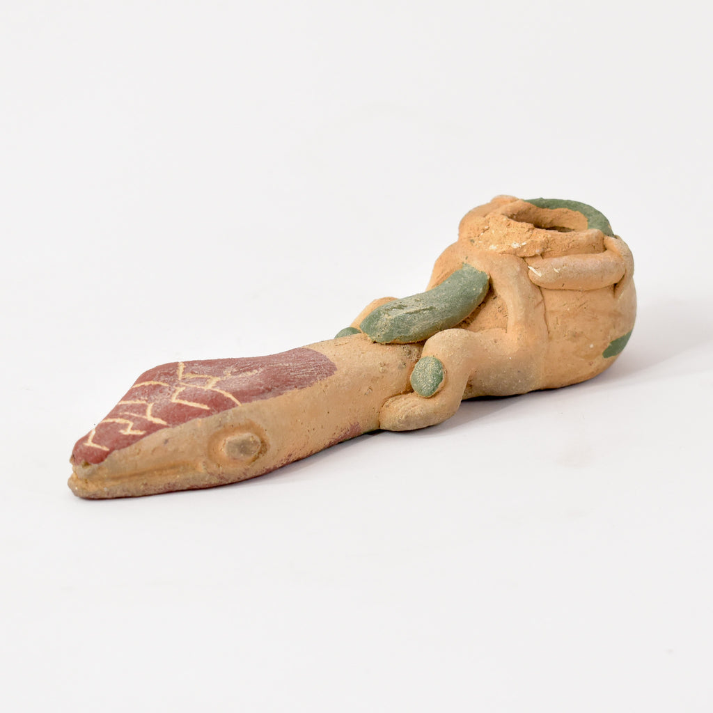 Clay Serpent Pipe Guatemala