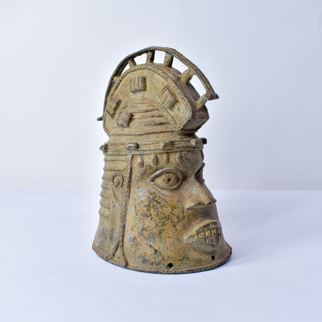 Benin Bronze Portrait Figure Nigeria