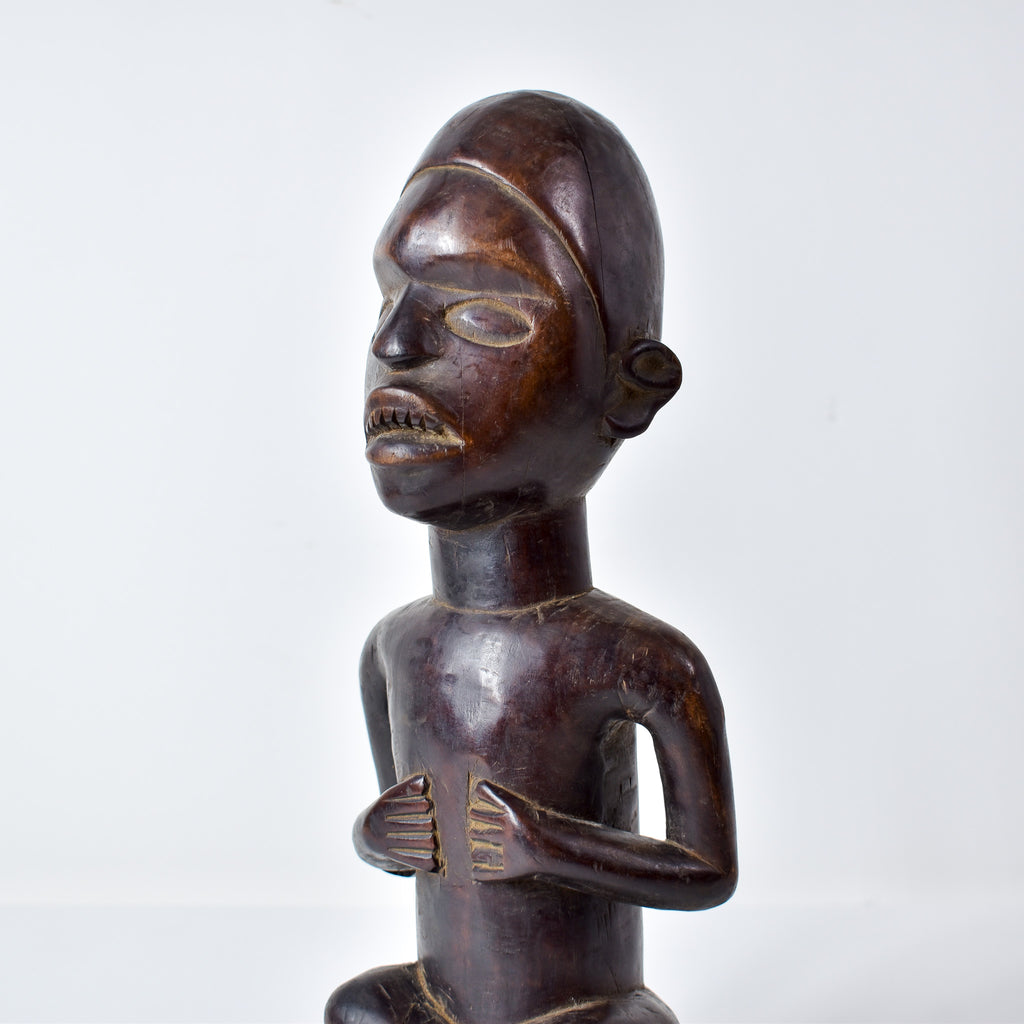 Baule Seated Wood Figure Côte d'Ivoire