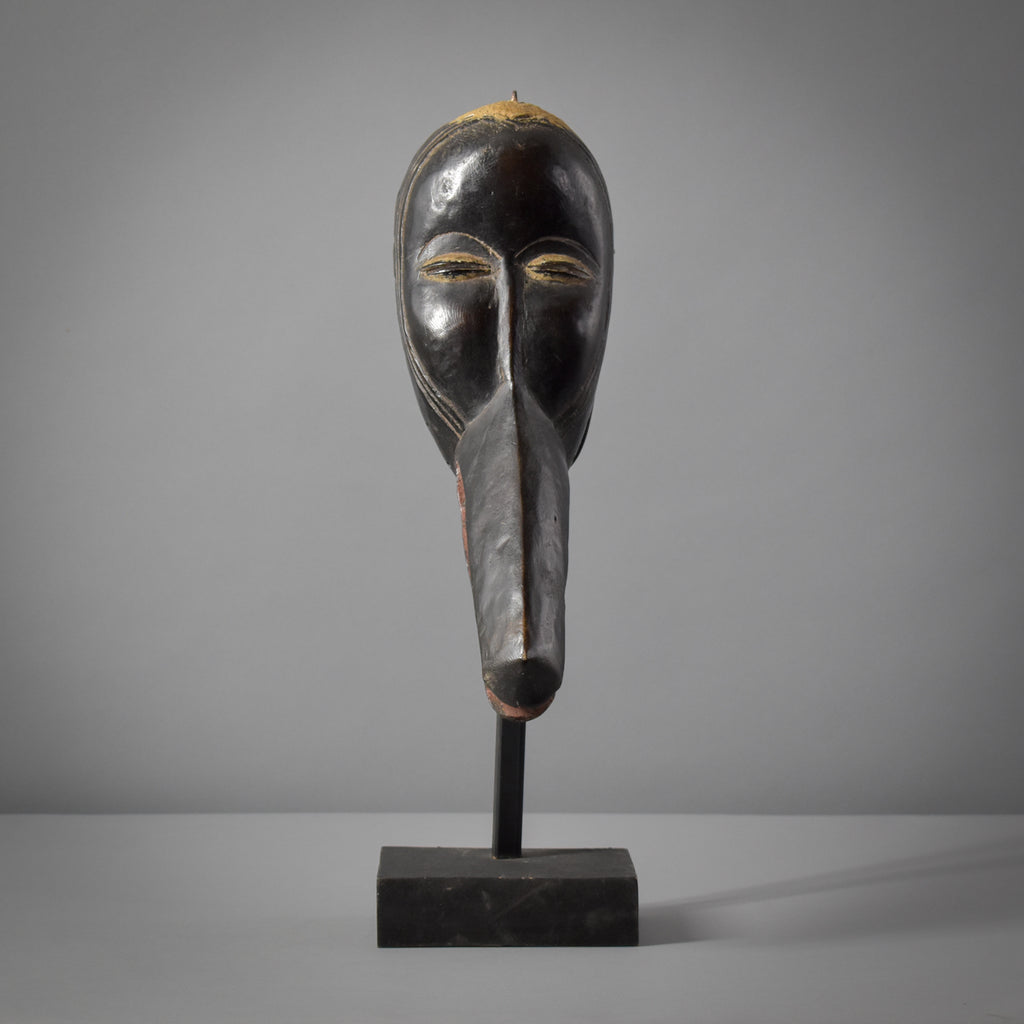 Dan Bird Mask with Beak on Custom Stand Liberia