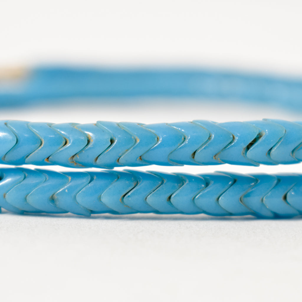 Snake Interlocking Blue Trade Beads