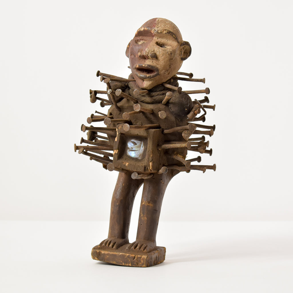 Bakongo Nkisi Power Nail Fetish Figure Congo