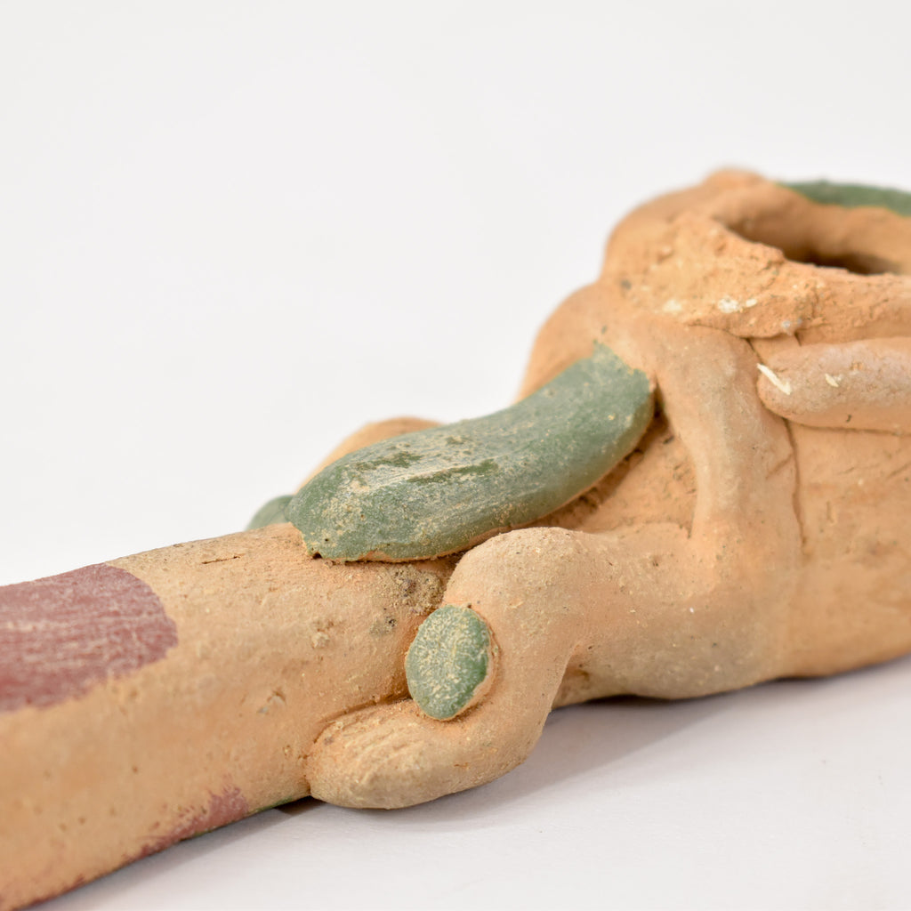 Clay Serpent Pipe Guatemala