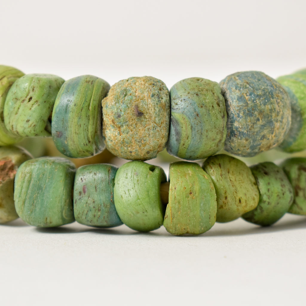 Hebron Kano Graduated Green Trade Beads