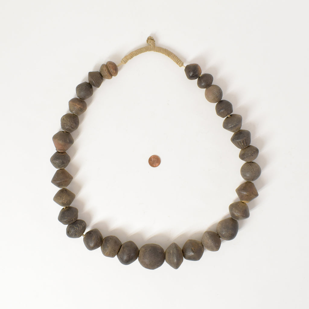 Spindle Whorl Trade Beads Mali 38 inch