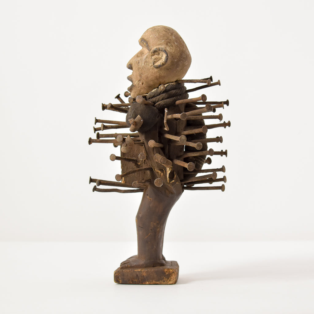 Bakongo Nkisi Power Nail Fetish Figure Congo