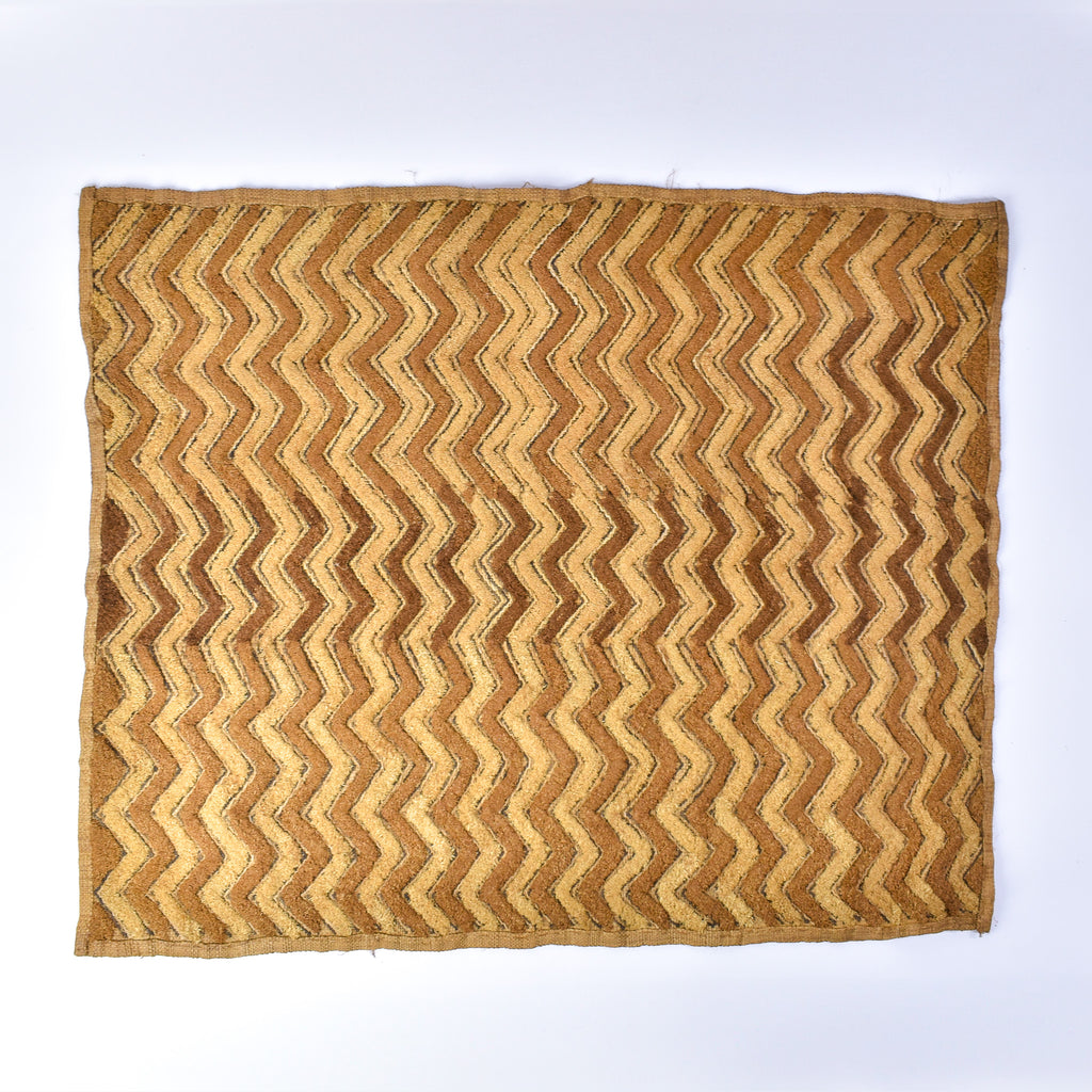 Kuba Raffia Square Textile Congo 27x22 Inch