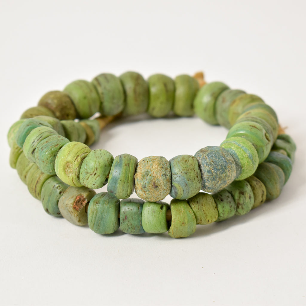 Hebron Kano Graduated Green Trade Beads