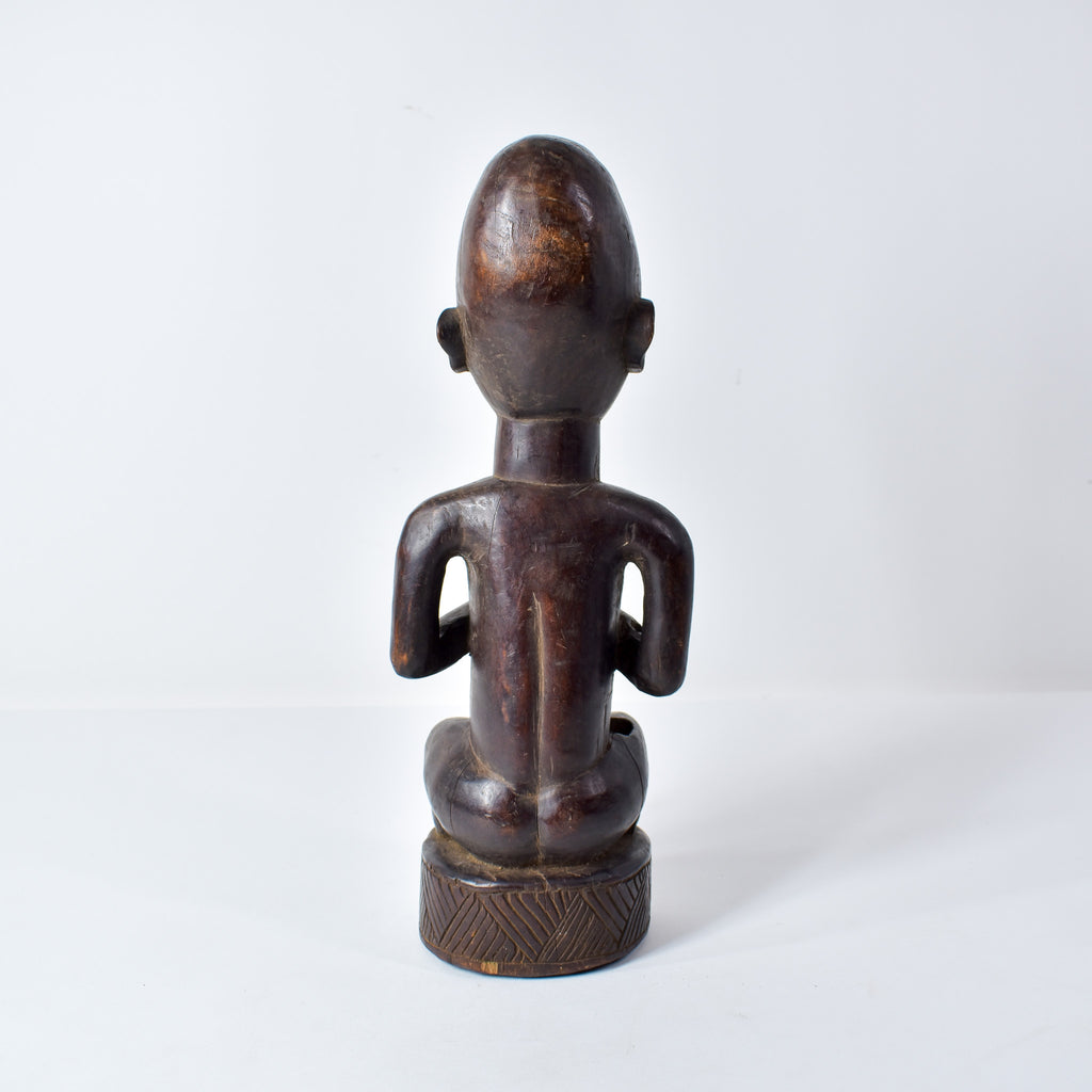 Baule Seated Wood Figure Côte d'Ivoire