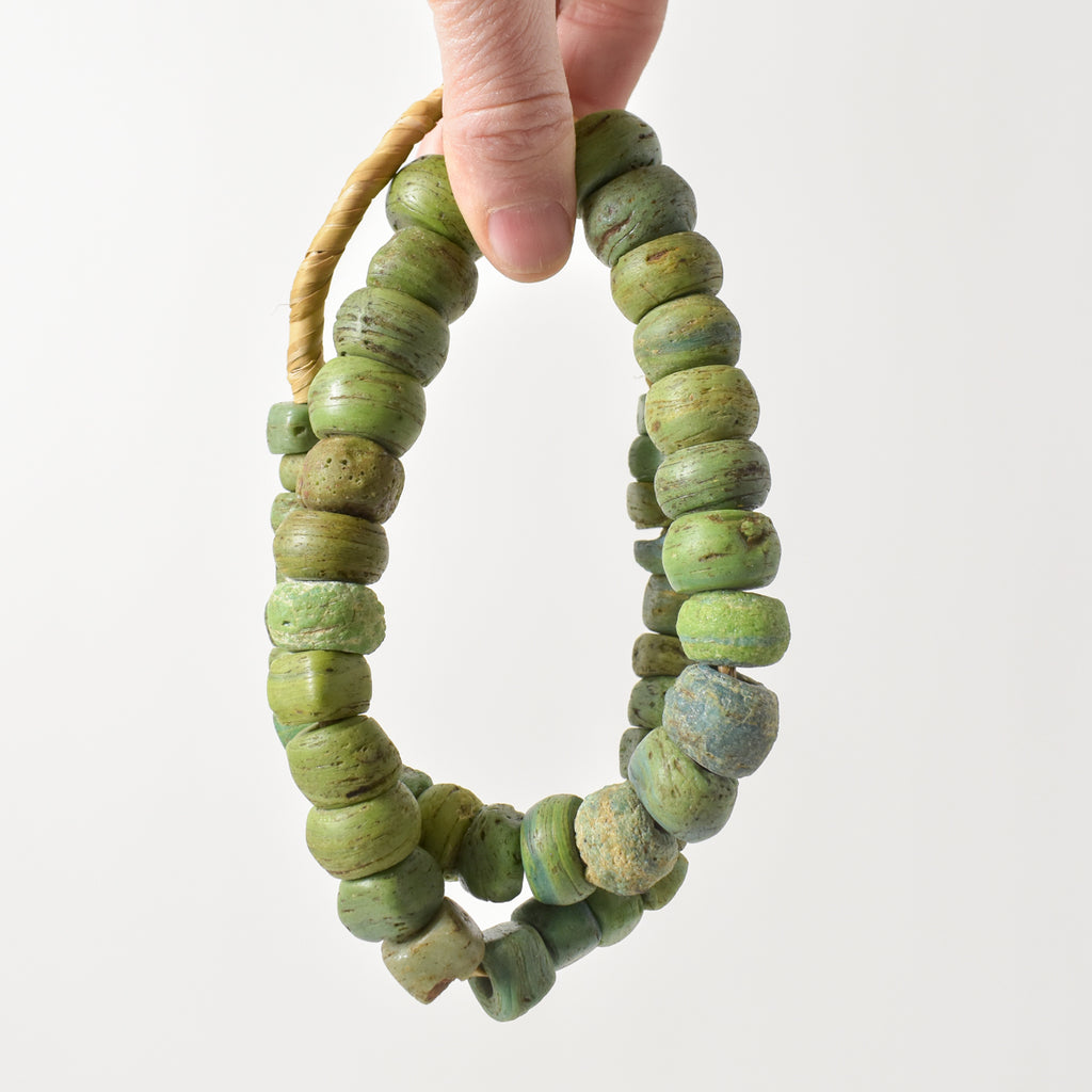 Hebron Kano Graduated Green Trade Beads