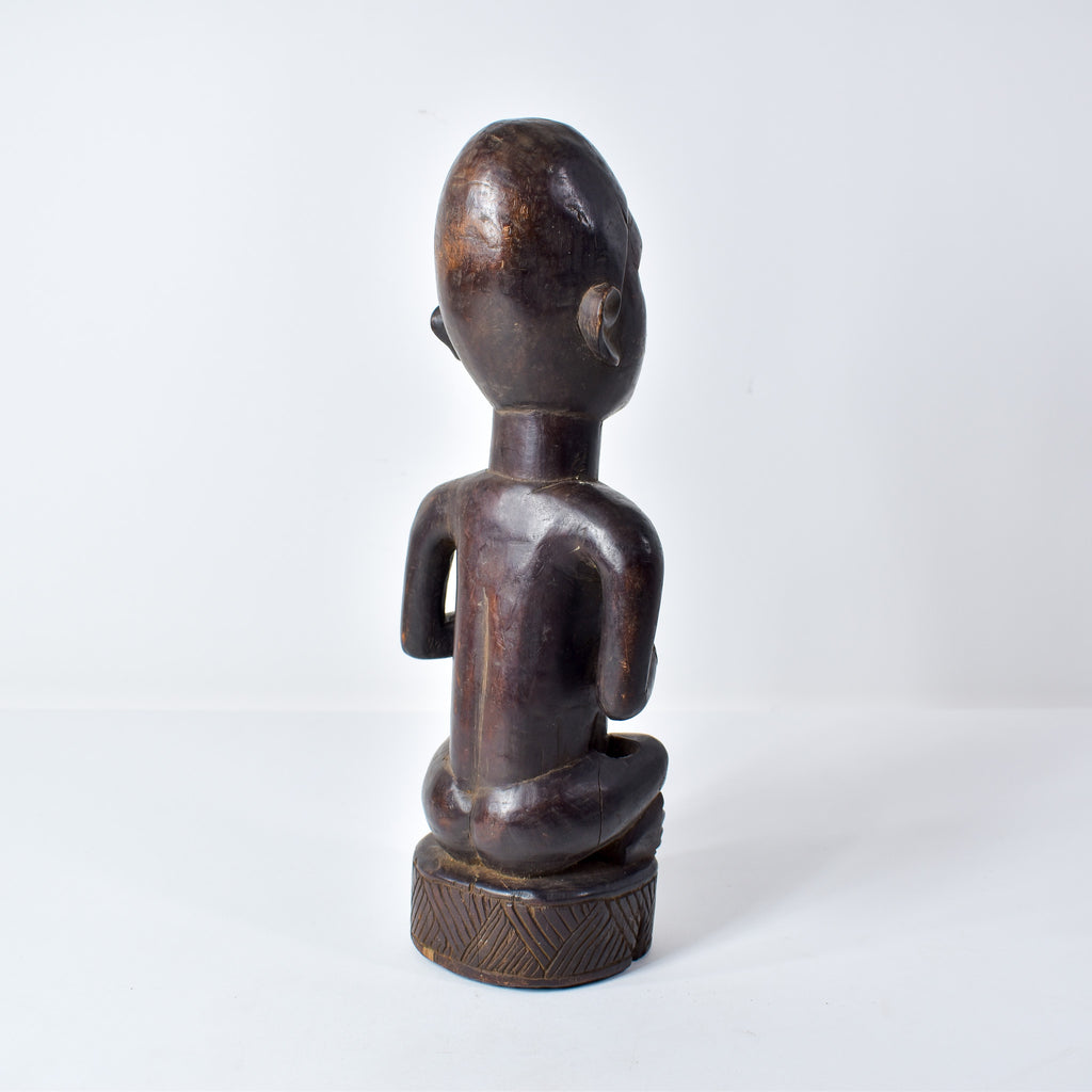 Baule Seated Wood Figure Côte d'Ivoire