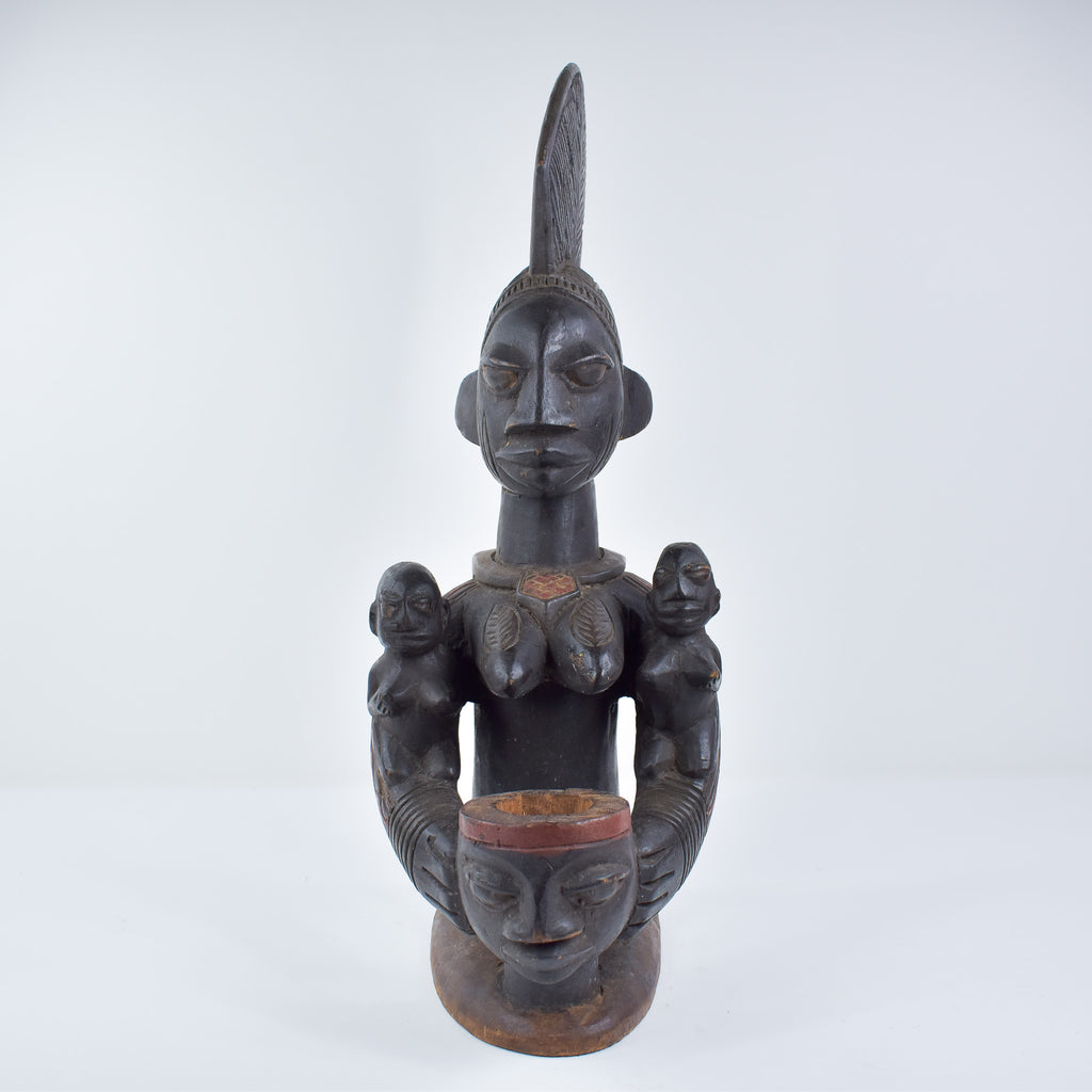 Yoruba Female Bowl Bearer Figure Nigeria