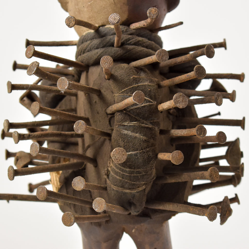 Bakongo Nkisi Power Nail Fetish Figure Congo