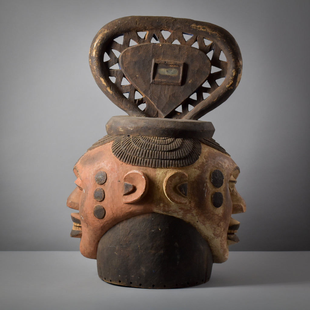 Igbo Huge Wood Carved Mask Nigeria