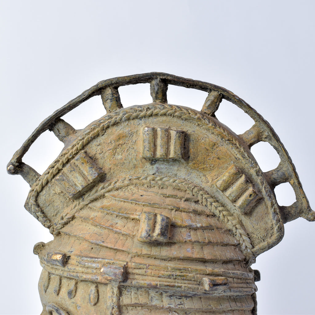 Benin Bronze Portrait Figure Nigeria