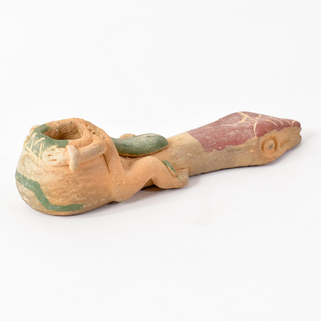 Clay Serpent Pipe Guatemala