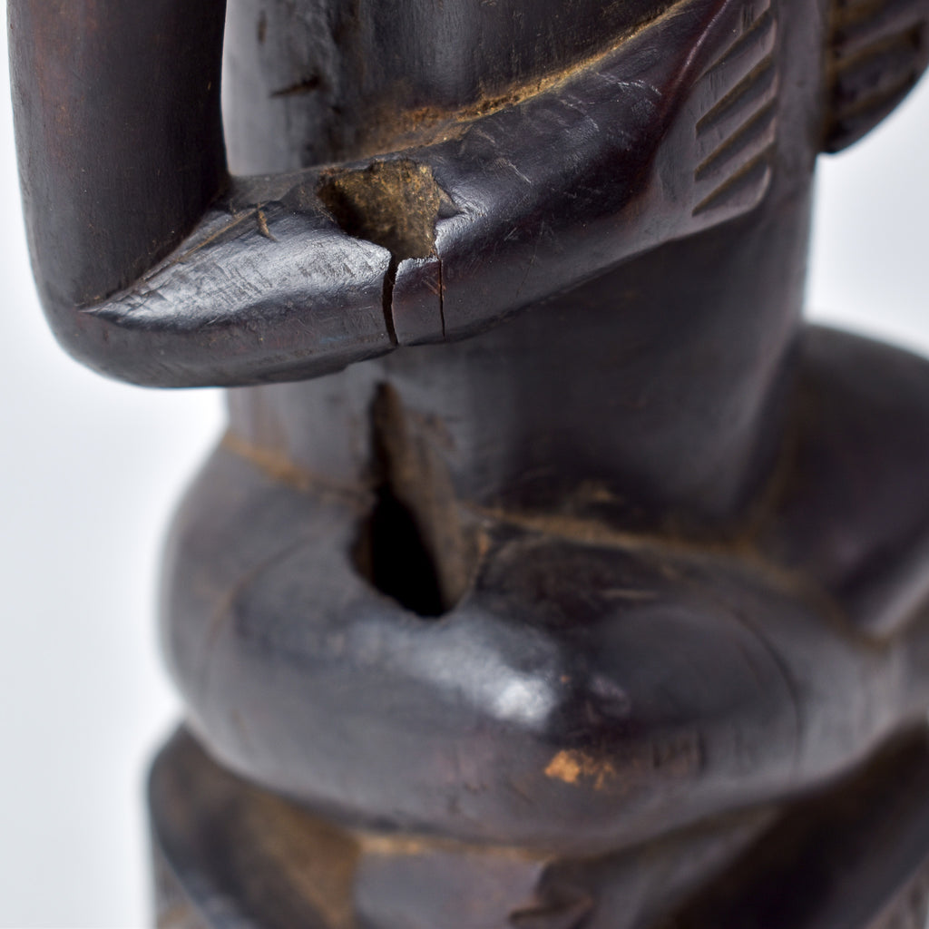 Baule Seated Wood Figure Côte d'Ivoire