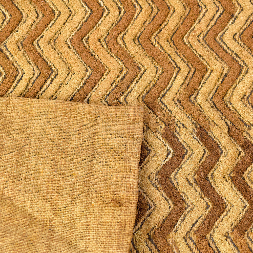 Kuba Raffia Square Textile Congo 27x22 Inch