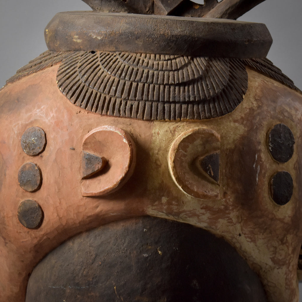 Igbo Huge Wood Carved Mask Nigeria