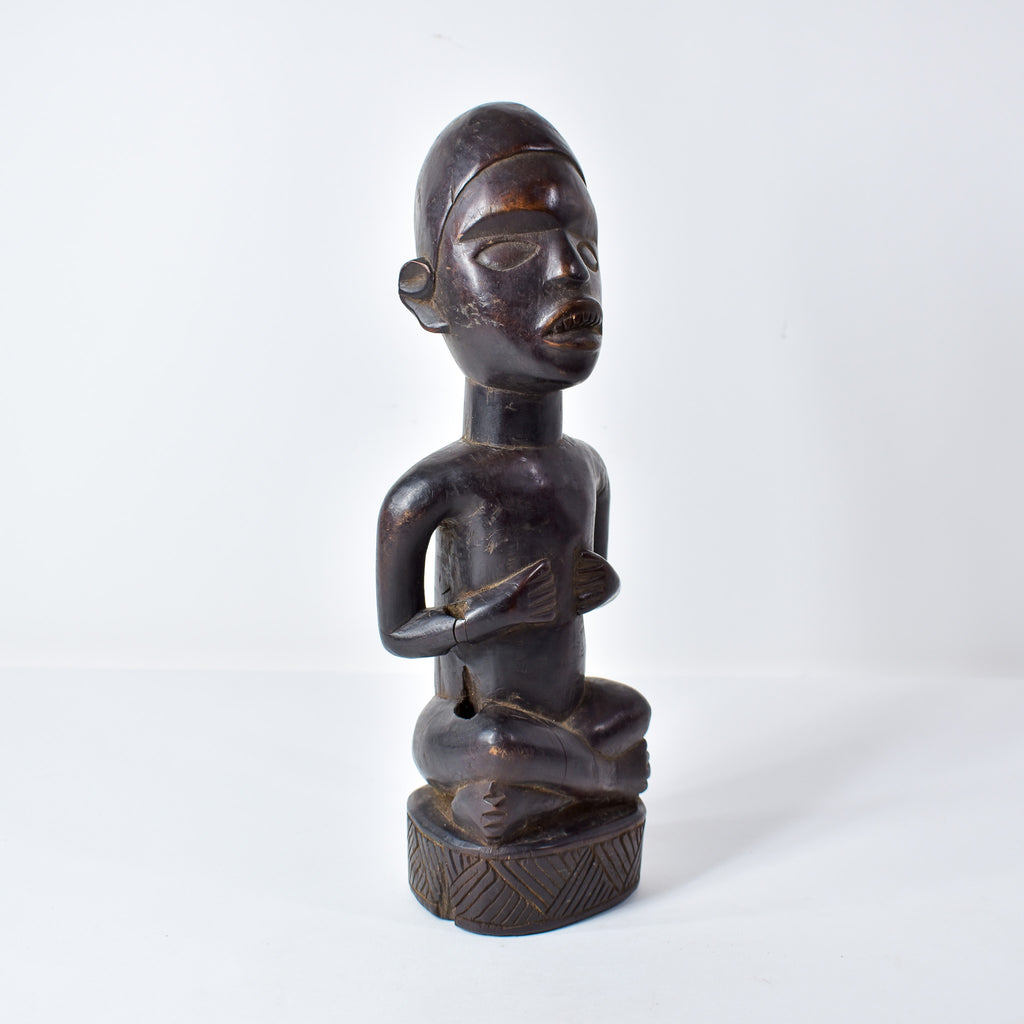 Baule Seated Wood Figure Côte d'Ivoire