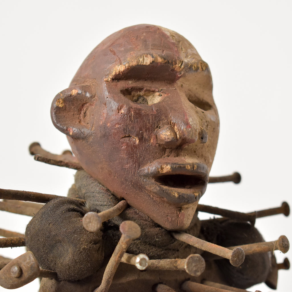 Bakongo Nkisi Power Nail Fetish Figure Congo