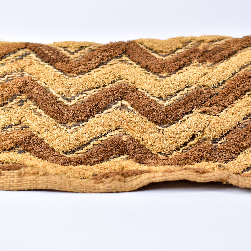 Kuba Raffia Square Textile Congo 27x22 Inch