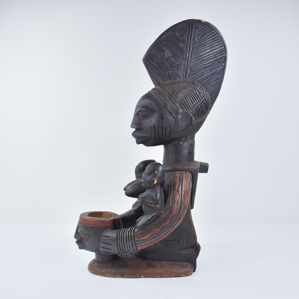 Yoruba Female Bowl Bearer Figure Nigeria