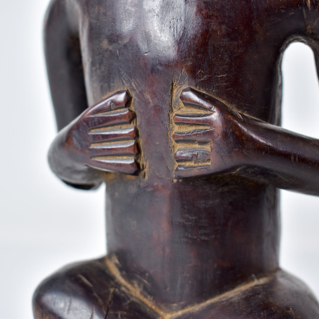 Baule Seated Wood Figure Côte d'Ivoire