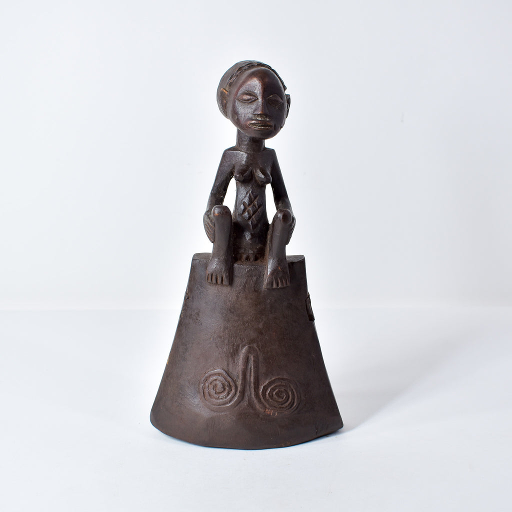 Luba Figural Wood Bell Congo