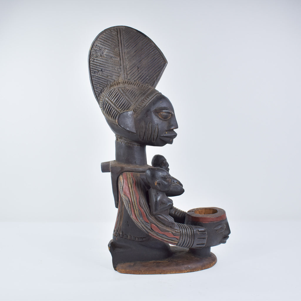 Yoruba Female Bowl Bearer Figure Nigeria