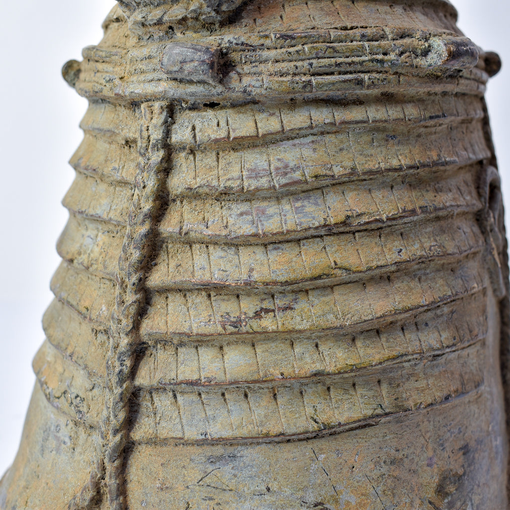Benin Bronze Portrait Figure Nigeria